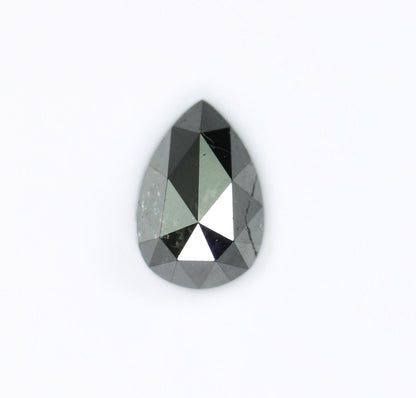 0.53 CT Black Pear Cut Salt And Pepper Diamond For Engagement/Wedding RingFor Gold Ring Diamonds