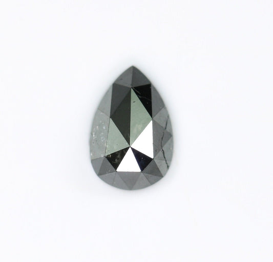 0.53 CT Black Pear Cut Salt And Pepper Diamond For Engagement/Wedding RingFor Gold Ring Diamonds