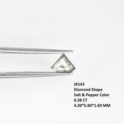 0.28 CT Unique Pentagon Cut Salt and Pepper Diamond For handmade necklace pendant Black/Grey crystal Diamond for Engagement Gold Ring Gift