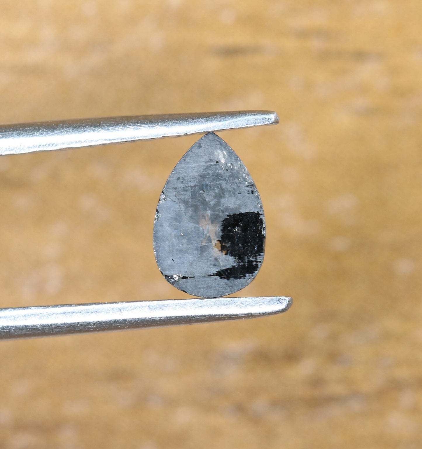 0.53 CT Black Pear Cut Salt And Pepper Diamond For Engagement/Wedding RingFor Gold Ring Diamonds