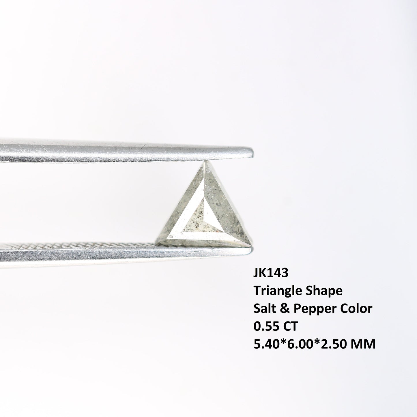 Salt and Pepper Triangle Cut Diamond, Natural Loose Unique Diamonds, For bracelet & pendant necklace, handmade Victorian jewelry women gift