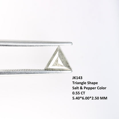 Salt and Pepper Triangle Cut Diamond, Natural Loose Unique Diamonds, For bracelet & pendant necklace, handmade Victorian jewelry women gift