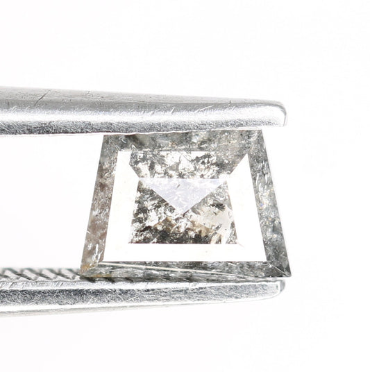 0.36 CT Geometric Cut Salt and Pepper Diamond For handmade necklace pendant Black/Grey crystal Diamond for Engagement Gold Ring Gift for Her