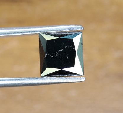 1.34 Carat Princess Cut Black Diamond For Wedding/Engagement RingFor Gold Ring Diamonds