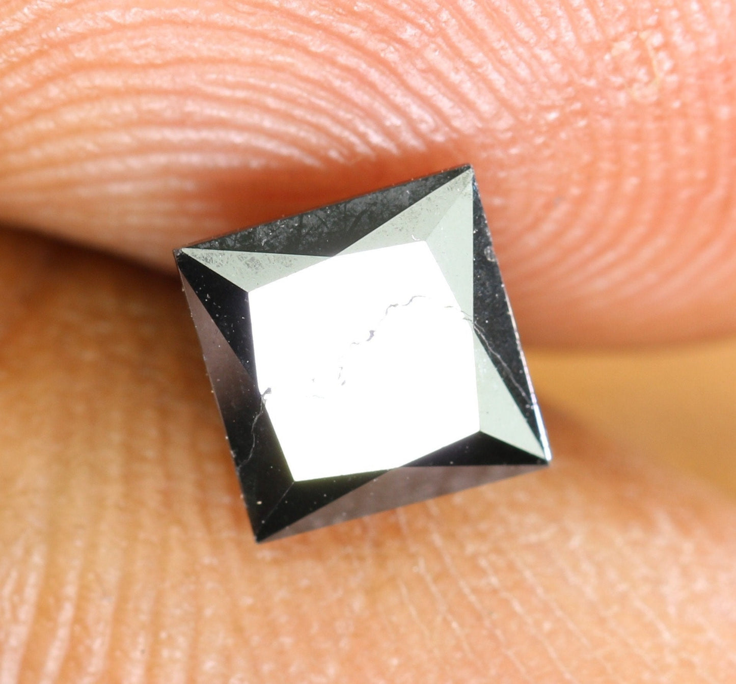 1.34 Carat Princess Cut Black Diamond For Wedding/Engagement RingFor Gold Ring Diamonds