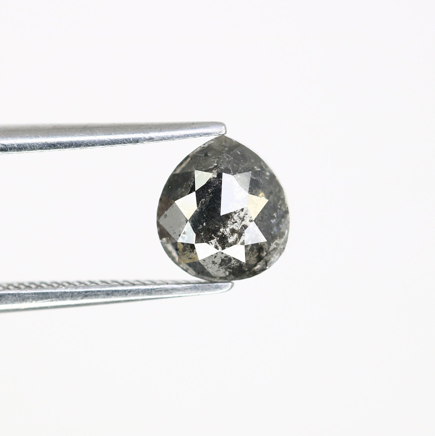 1.15 CT Pear Cut Salt and Pepper Loose Diamond for Birthday Gift | Perfect Gift for Mom or Daughter | Elegant Gold Ring Gemstone