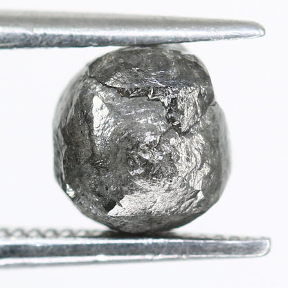 1.97CT Salt and Pepper Uncut Gray Diamond|For Rough Diamond Gold Ring|Raw Diamond For Jewelry|Unique Gift|Antique Raw Diamond Gift