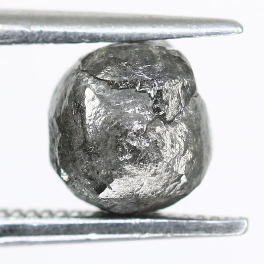 1.97CT Salt and Pepper Uncut Gray Diamond|For Rough Diamond Gold Ring|Raw Diamond For Jewelry|Unique Gift|Antique Raw Diamond Gift