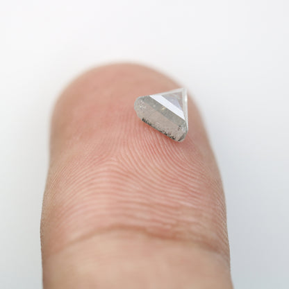 0.81 CT Salt and Pepper Triangle Cut Diamond, Natural Loose Grey Diamonds, For bracelet & pendant necklace, Victorian jewelry women gift