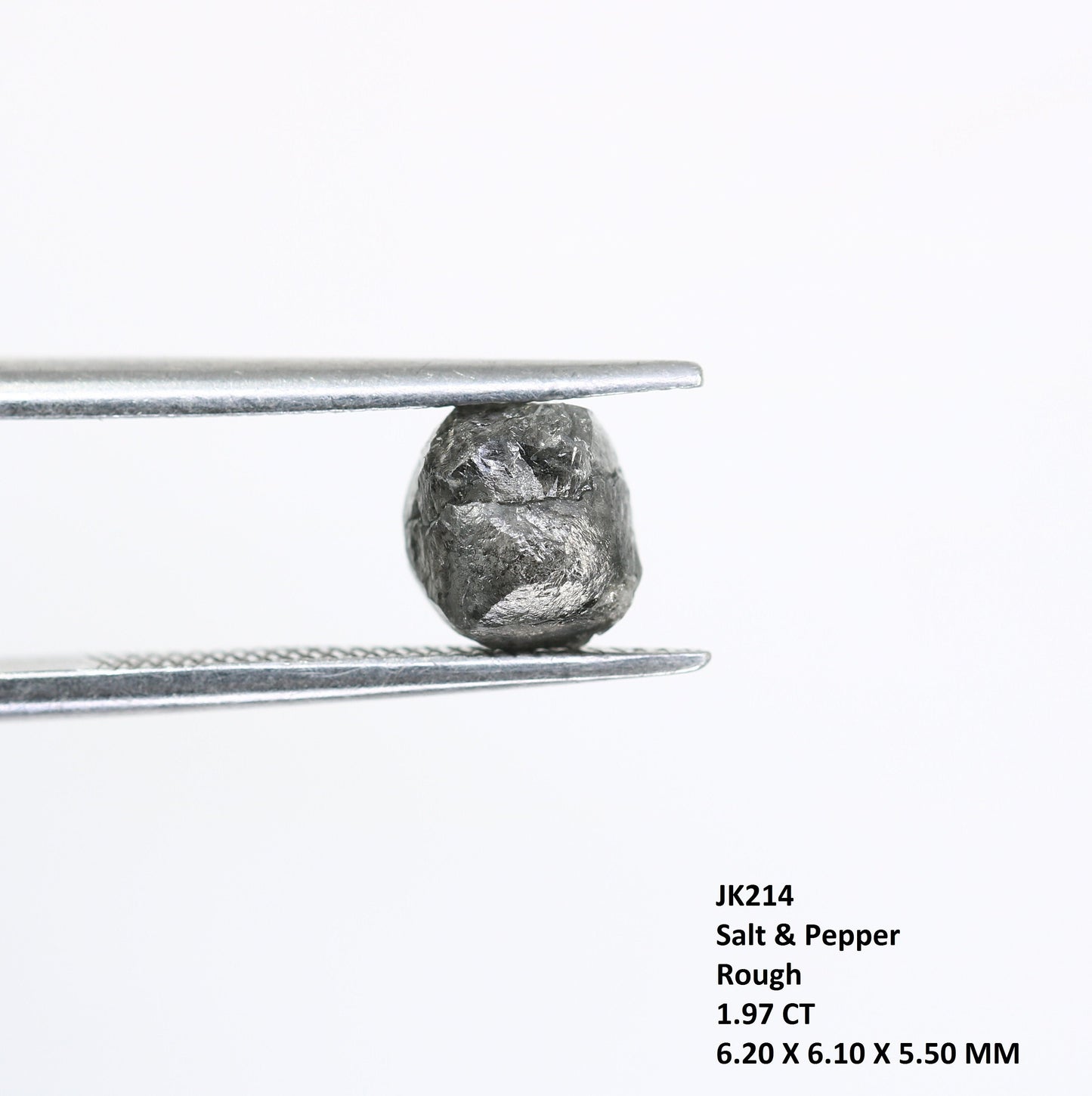 1.97CT Salt and Pepper Uncut Gray Diamond|For Rough Diamond Gold Ring|Raw Diamond For Jewelry|Unique Gift|Antique Raw Diamond Gift