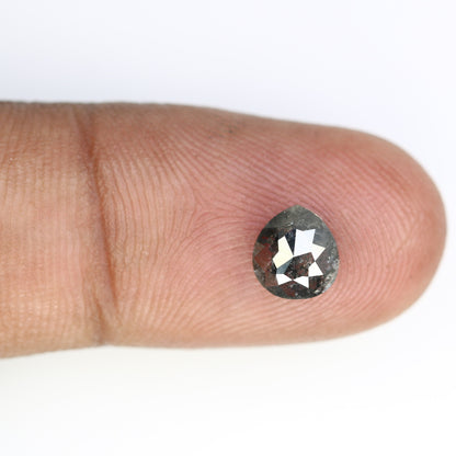 1.15 CT Pear Cut Salt and Pepper Loose Diamond for Birthday Gift | Perfect Gift for Mom or Daughter | Elegant Gold Ring Gemstone