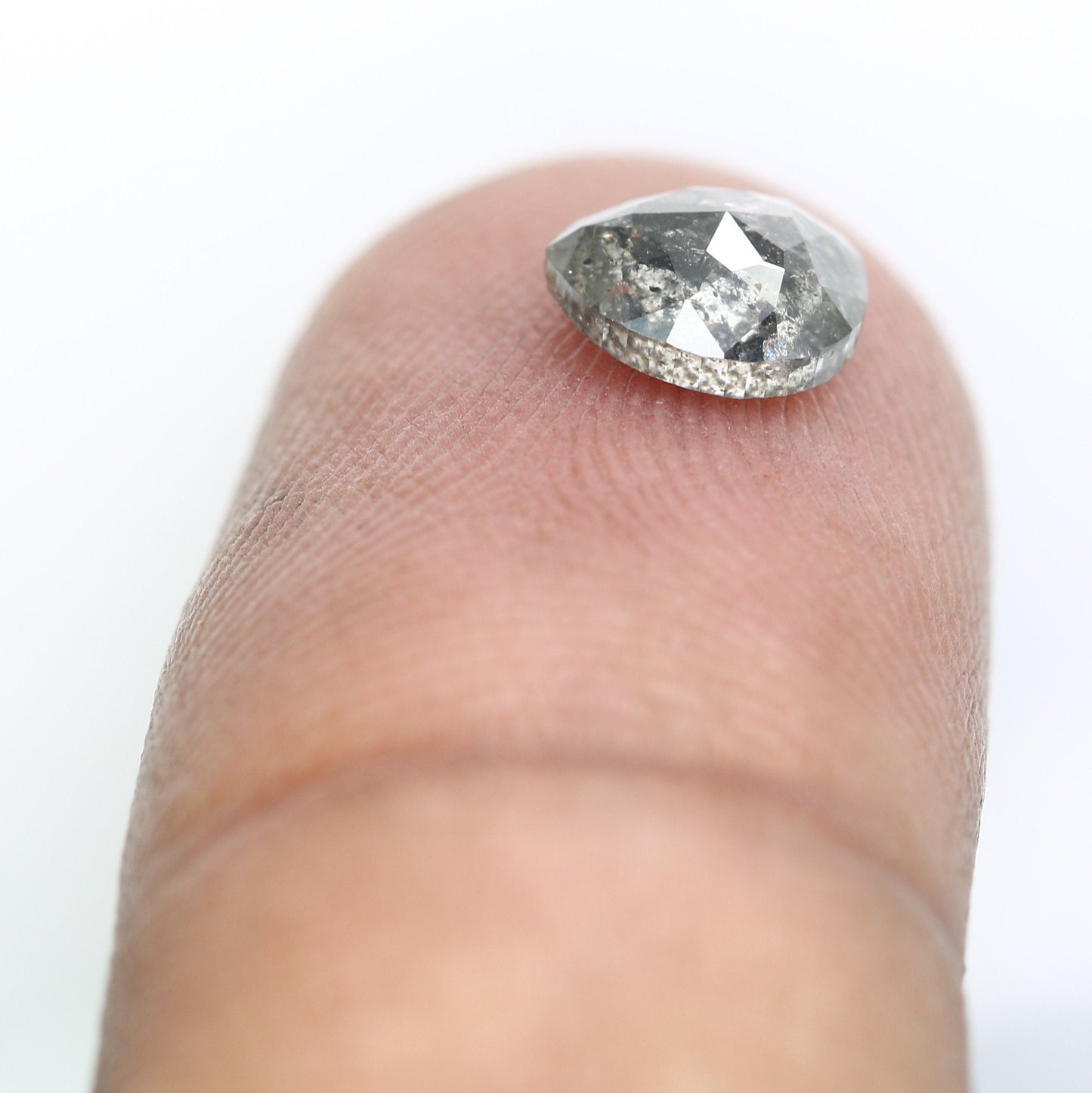 1.15 CT Pear Cut Salt and Pepper Loose Diamond for Birthday Gift | Perfect Gift for Mom or Daughter | Elegant Gold Ring Gemstone