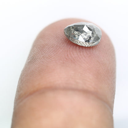 1.15 CT Pear Cut Salt and Pepper Loose Diamond for Birthday Gift | Perfect Gift for Mom or Daughter | Elegant Gold Ring Gemstone