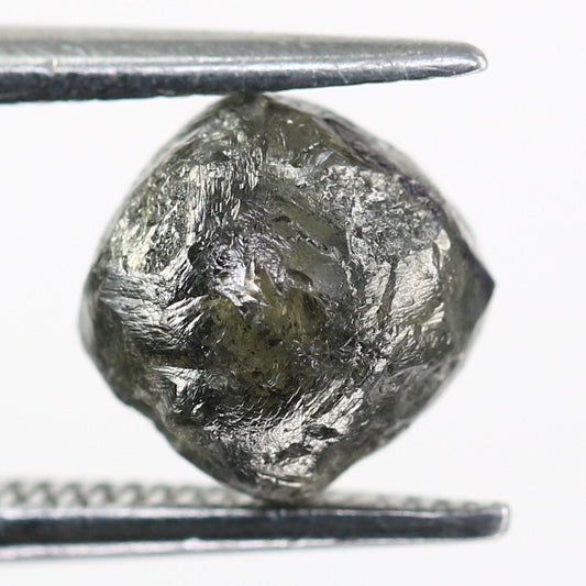 2.40CT Salt and Pepper Uncut Gray Diamond|For Rough Diamond Gold Ring|Raw Diamond For Jewelry|Unique Gift|Antique Raw Diamond Gift