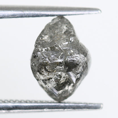 1.45 CT Salt and Pepper Uncut Gray Diamond|For Rough Diamond Gold Ring|Raw Diamond For Jewelry|Unique Gift|Antique Raw Diamond Gift