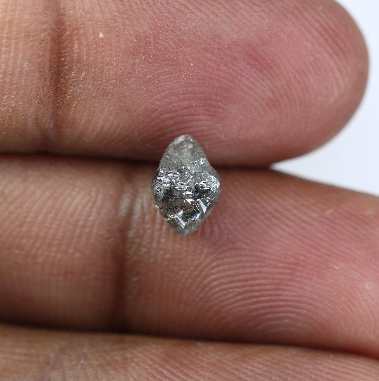 1.45 CT Salt and Pepper Uncut Gray Diamond|For Rough Diamond Gold Ring|Raw Diamond For Jewelry|Unique Gift|Antique Raw Diamond Gift