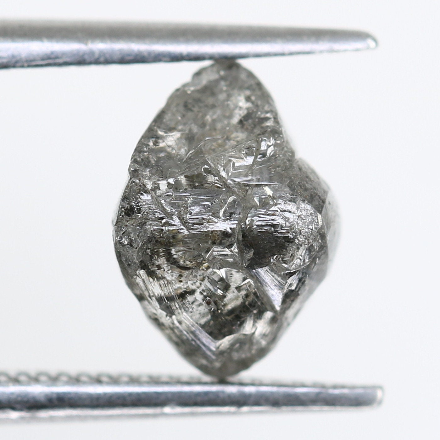 1.45 CT Salt and Pepper Uncut Gray Diamond|For Rough Diamond Gold Ring|Raw Diamond For Jewelry|Unique Gift|Antique Raw Diamond Gift