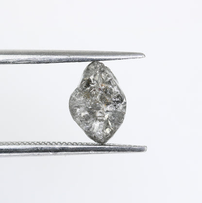 1.45 CT Salt and Pepper Uncut Gray Diamond|For Rough Diamond Gold Ring|Raw Diamond For Jewelry|Unique Gift|Antique Raw Diamond Gift