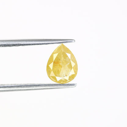 Loose Yellow Rose Cut Pear Rustic Diamond | Unique Gold Ring | Natural Diamond Jewelry