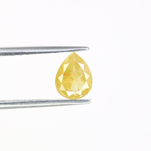 Loose Yellow Rose Cut Pear Rustic Diamond | Unique Gold Ring | Natural Diamond Jewelry