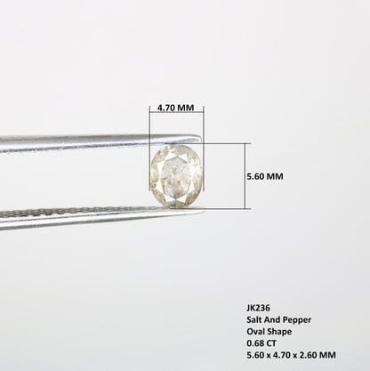 Salt and Pepper Oval Cut Diamond - Ideal for Engagement Rings & Elegant Gold Ring Jewelry for Unique Style