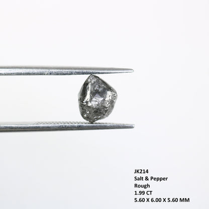 1.99ct Natural Rough Black Uncut Diamond|For Uncut Rough Diamond Gold Ring|Raw Diamond For Jewelry|Unique Gift|Antique Raw Diamond Gift