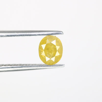 Loose Yellow Rose Cut Oval Diamond - Perfect for Gold Rings & Elegant Jewelry Designs for Distinctive Style