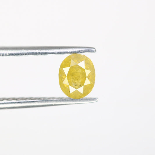Loose Yellow Rose Cut Oval Diamond - Perfect for Gold Rings & Elegant Jewelry Designs for Distinctive Style