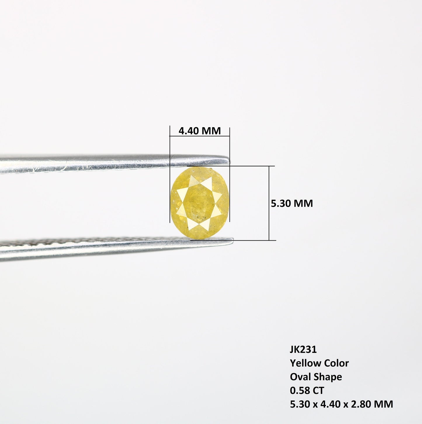 Loose Yellow Rose Cut Oval Diamond - Perfect for Gold Rings & Elegant Jewelry Designs for Distinctive Style