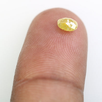 Loose Yellow Rose Cut Oval Diamond - Perfect for Gold Rings & Elegant Jewelry Designs for Distinctive Style