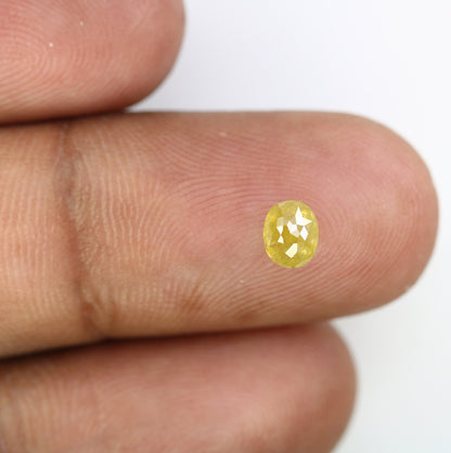 Loose Yellow Rose Cut Oval Diamond - Perfect for Gold Rings & Elegant Jewelry Designs for Distinctive Style