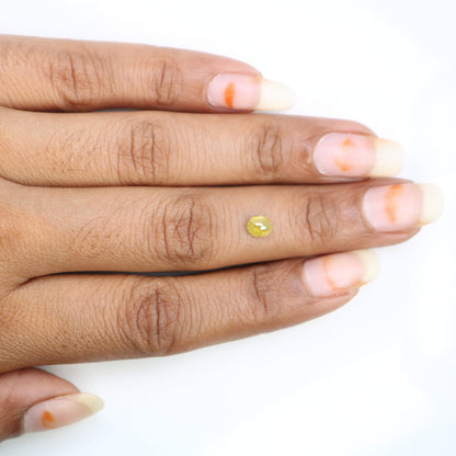 Loose Yellow Rose Cut Oval Diamond - Perfect for Gold Rings & Elegant Jewelry Designs for Distinctive Style