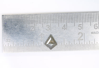 1.64 CT Grey Kite shape Natural Loose Diamond  -Kite Shape Salt and Pepper Diamond - For Salt Pepper Diamond Ring - Sale Offer- Unique Gift