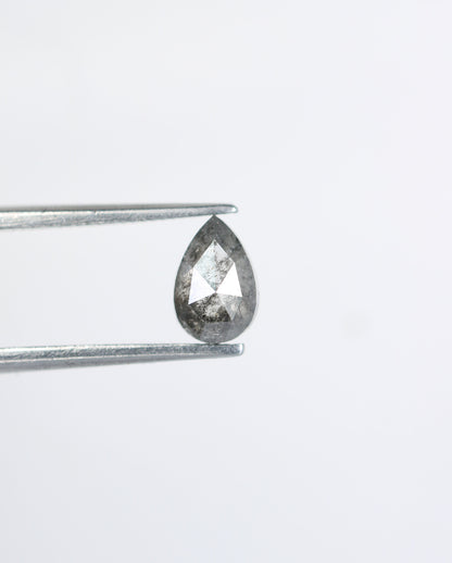 Loose Pear Shape Salt and Pepper Diamond | Unique Gold Ring | Natural Diamond Jewelry