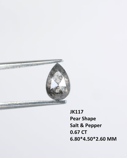 Loose Pear Shape Salt and Pepper Diamond | Unique Gold Ring | Natural Diamond Jewelry
