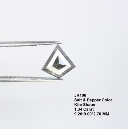 1.34 CT Kite shape Natural Loose Diamond  -Kite Shape Salt and Pepper Diamond - For Salt Pepper Diamond Ring - Sale Offer- Unique Gift