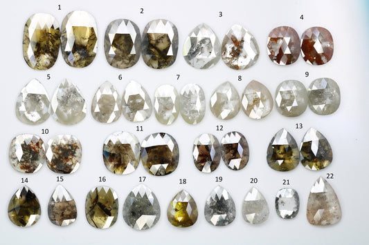 Natural Salt and Pepper Diamonds | Mixed Shape Gemstones for Earrings and Wedding Rings | Unique Gifts for Men and Women