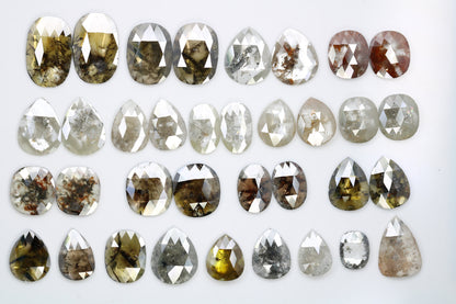Natural Salt and Pepper Diamonds | Mixed Shape Gemstones for Earrings and Wedding Rings | Unique Gifts for Men and Women