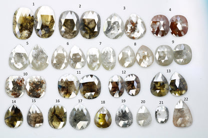 Natural Salt and Pepper Diamonds | Mixed Shape Gemstones for Earrings and Wedding Rings | Unique Gifts for Men and Women