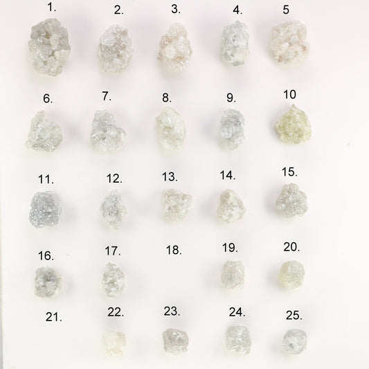Natural Snow White Loose Rough Diamond | Grey Diamond Ring | Rough Stone Jewelry | Customize Jewelry | Valentine's Day Sale | Gift For Her