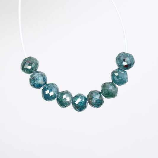 Chic Blue Diamond Beads | AAA Quality Faceted Loose Gems for Retro & Crystal Necklaces | Handmade Jewelry Supplies | Unique DIY Craft Beads
