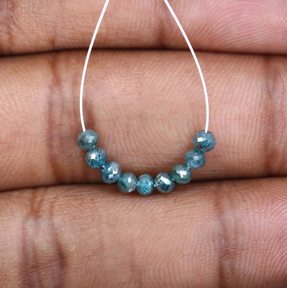 Chic Blue Diamond Beads | AAA Quality Faceted Loose Gems for Retro & Crystal Necklaces | Handmade Jewelry Supplies | Unique DIY Craft Beads