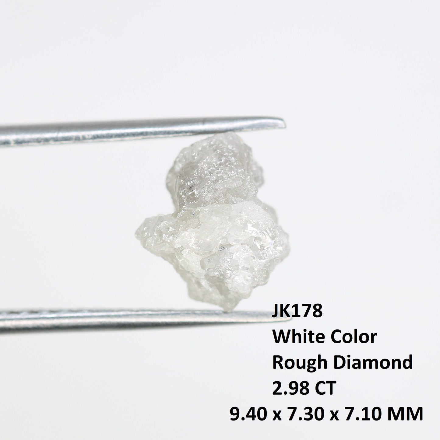 2.98CT Natural Rough White Uncut Diamond|For Uncut Rough Diamond Gold Ring|Raw Diamond For Jewelry|Unique Gift|Antique Raw Diamond Gift