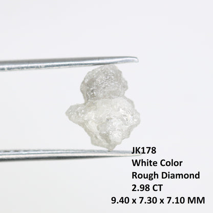 2.98CT Natural Rough White Uncut Diamond|For Uncut Rough Diamond Gold Ring|Raw Diamond For Jewelry|Unique Gift|Antique Raw Diamond Gift