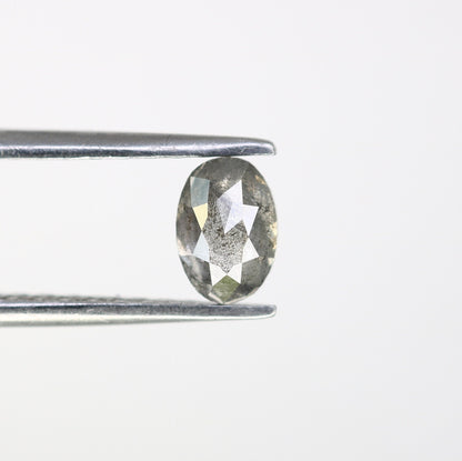 Natural Loose Oval Shape Diamond - 5.80 MM Brown & Grey Oval Rose Cut - Unique Loose Diamonds for Custom Jewelry Designs