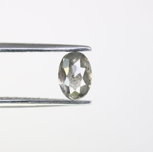 Natural Loose Oval Shape Diamond - 5.80 MM Brown & Grey Oval Rose Cut - Unique Loose Diamonds for Custom Jewelry Designs