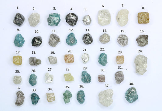 Natural Rough Diamonds | Raw Earth-Mined Gemstones in Mixed Shapes | Unique Fancy Color Diamonds for Jewelry | RocksDiamonds