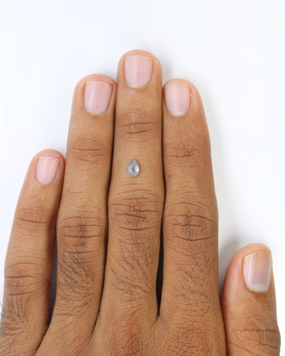 Rose Cut Pear Salt and Pepper Diamond RingFor Gold Ring Diamonds