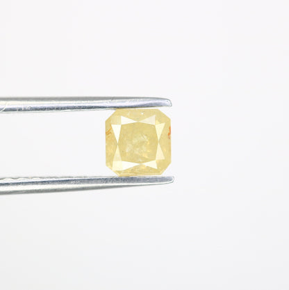 Fancy Yellow Salt and Pepper Emerald Shape Diamond - Natural Loose Emerald Cut Diamond - Emerald Engagement Ring - LABORDAY Offer