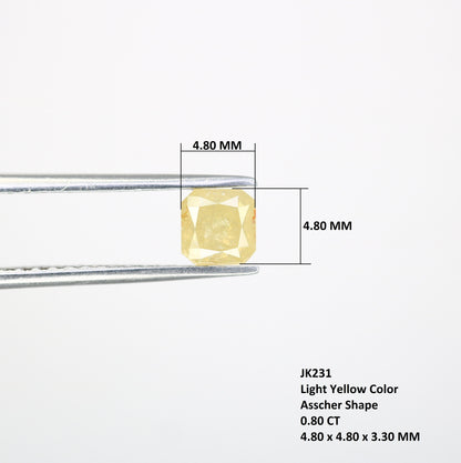 Fancy Yellow Salt and Pepper Emerald Shape Diamond - Natural Loose Emerald Cut Diamond - Emerald Engagement Ring - LABORDAY Offer